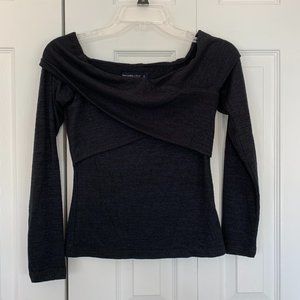 Abercrombie & Fitch off-shoulder black sweater - size S
